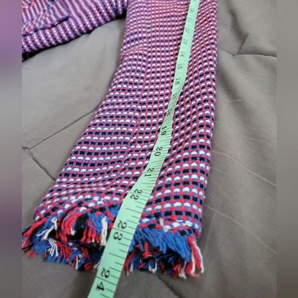 Pinko | NWOT Italian Multicolor Embellished Jeweled Fringe Tweed Jacket - Picture 15 of 15